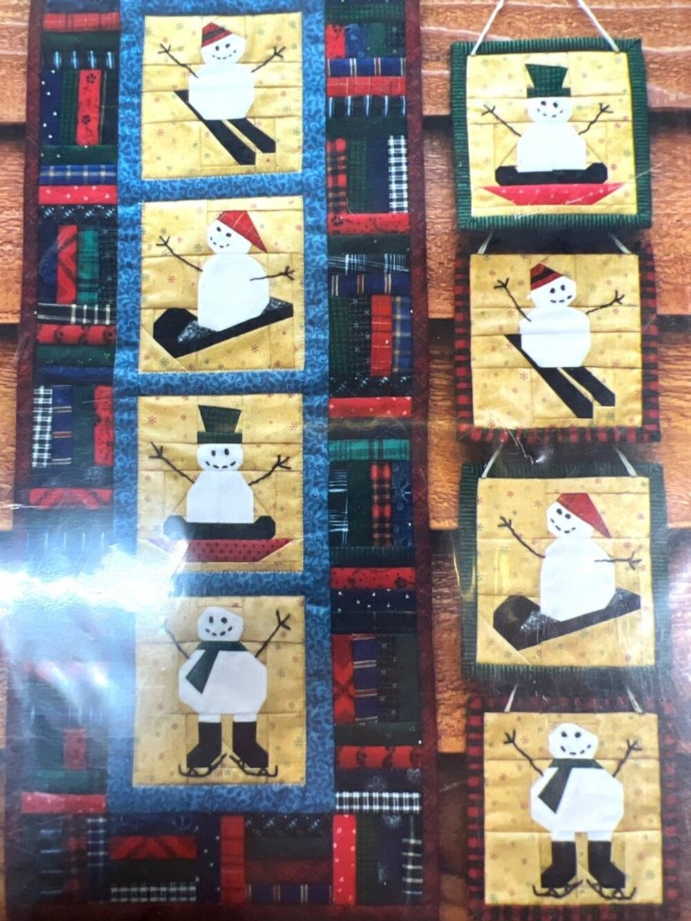 Snowman Ornament & Wall Quilt Pattern By MH Designs Paper Foundation Piecing